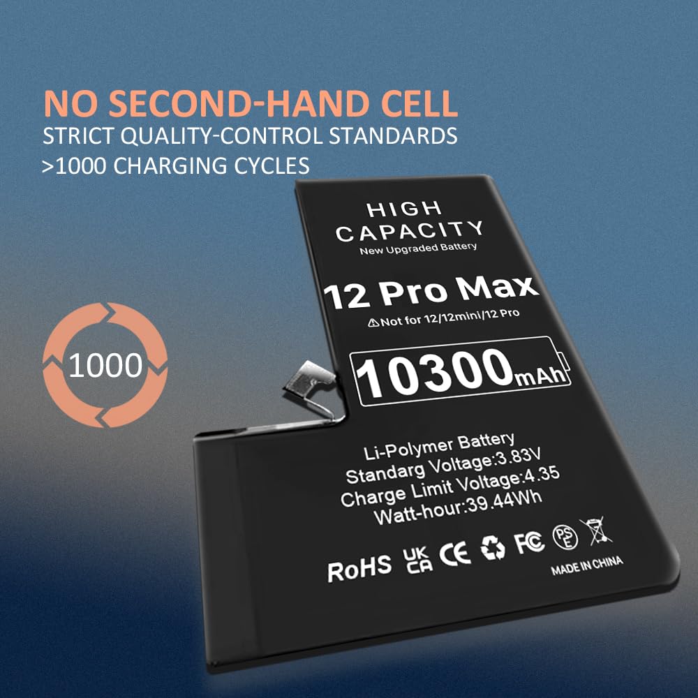 Amazon.com: Quzmo [10300mAh] Battery for iPhone 12 Pro Max